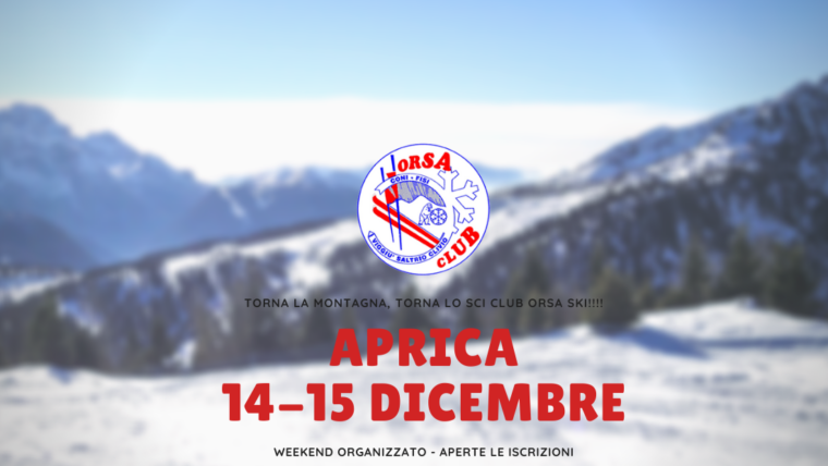 Weekend 14-15 Dicembre: tutti in montagna!!!